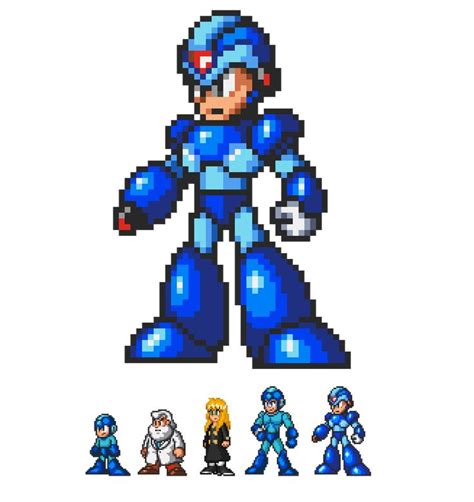 Image result for megaman x 32 bits sprites