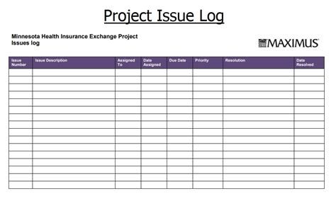 Project Log Template | Free Word Templates