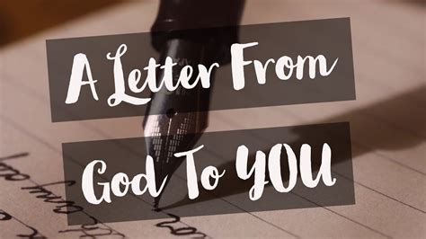 A Letter from God To YOU - NetHugs.com