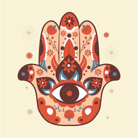 Free Vector | Hand drawn hand of fatima illustration