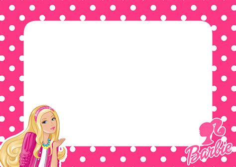 Barbie Pink Dots PNG Frame | Barbie invitations, Barbie, Barbie pink