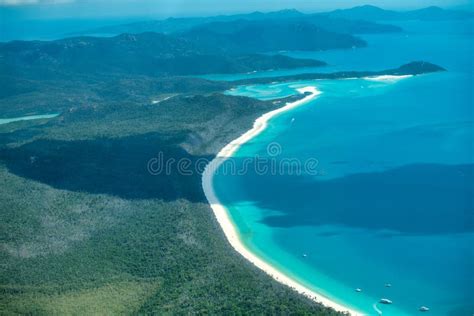 Aerial View of Whitsunday Islands National Park from the Aircraft Stock ...