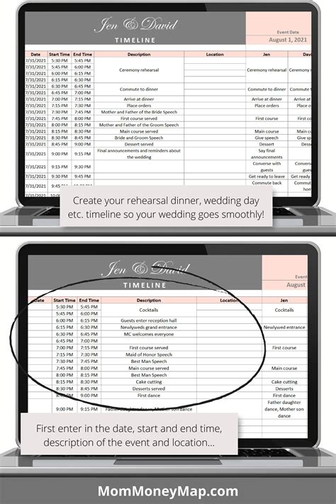 Wedding Timeline Excel Spreadsheet | Wedding timeline, Excel ...