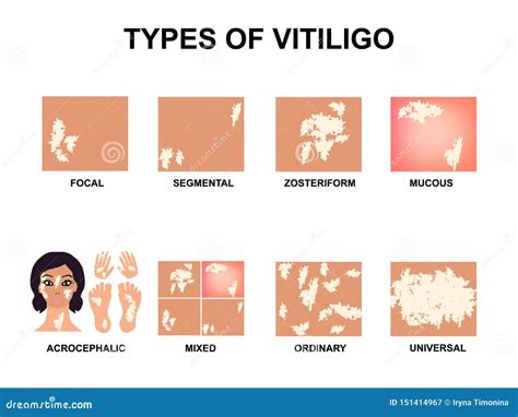 Types of Vitiligo. World Vitiligo Day. Infographics. Vector ...