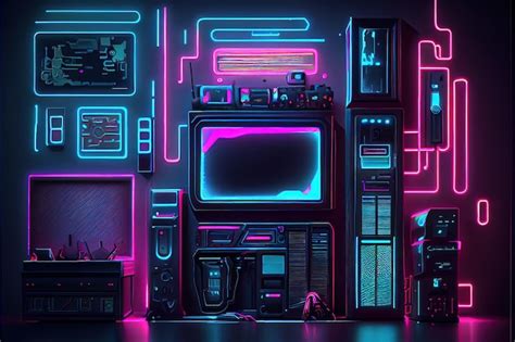 Premium Photo | Illustration of gaming background abstract cyberpunk ...