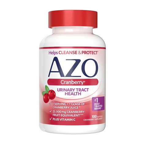 Buy AZO Cranberry Urinary Tract Supplement, 1 Serving = 1 Glass of ...