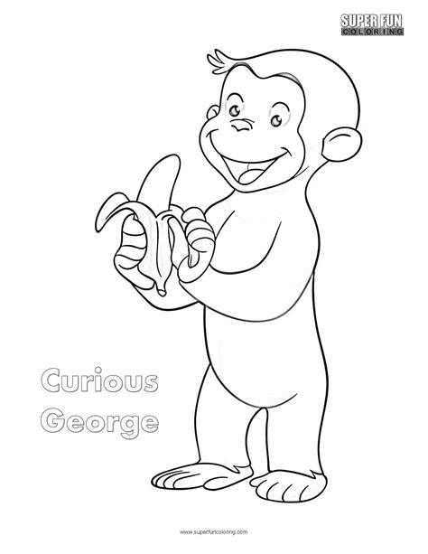 Curious George Monkey Coloring Pages