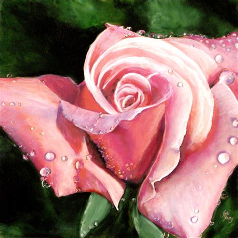 Dew Drop Rose By Joni Young @Joni Young Art Facebook page | Young art ...