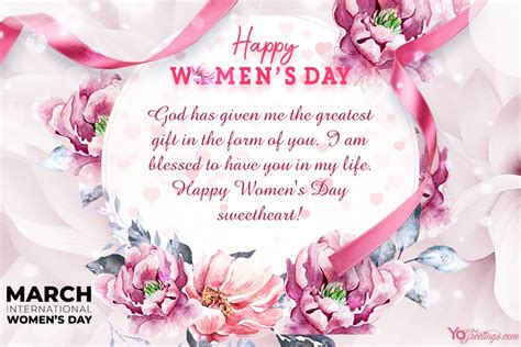 Free Women's Day Cards Template To Customize