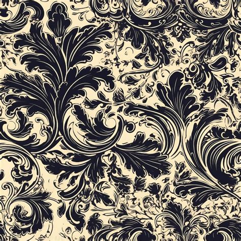 Premium Photo | A close up of a black and white floral pattern on a ...