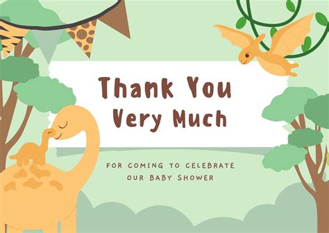 Free Printable Baby Shower Thank You Card Templates Canva, 50% OFF