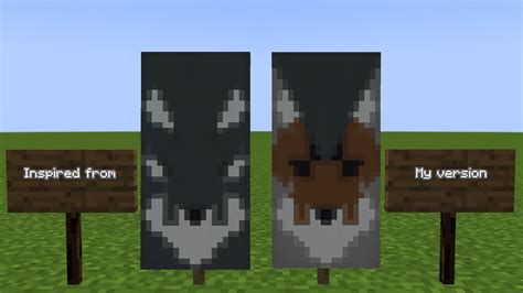 I upgrated the well-known wolf banner : r/Minecraft