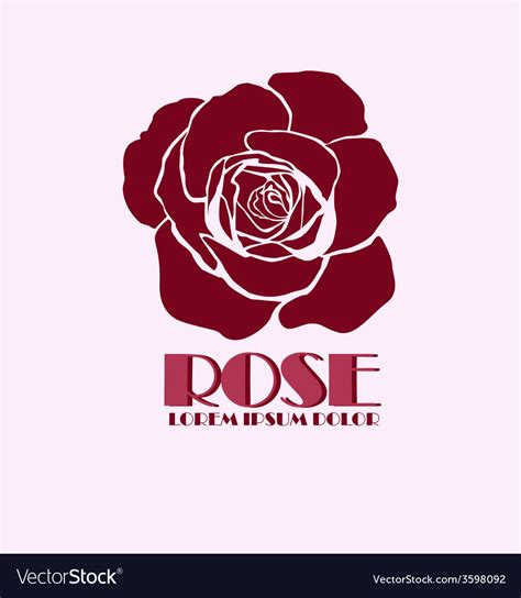 Rose logo design template Royalty Free Vector Image