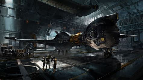 Hangar | Concept ships, Sci fi concept art, Concept art