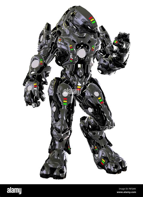 Fighting robot from the future Stock Photo - Alamy