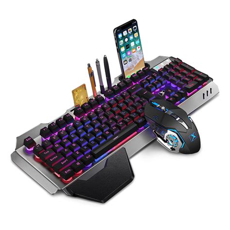 K680 2.4G Wireless Gaming Keyboard & Mouse Set Rechargeable RGB ...