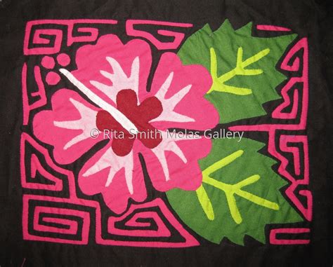 Fiber Art : "Flower Molita Handmade Mola Quilt Fabric Art San Blas ...