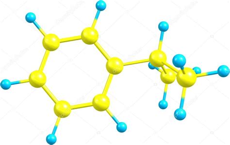 Cumene molecule isolated on white — Stock Photo © olla.davies #76263263