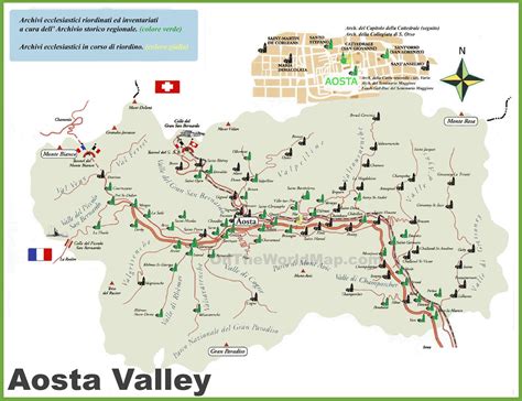 Aosta Valley tourist map