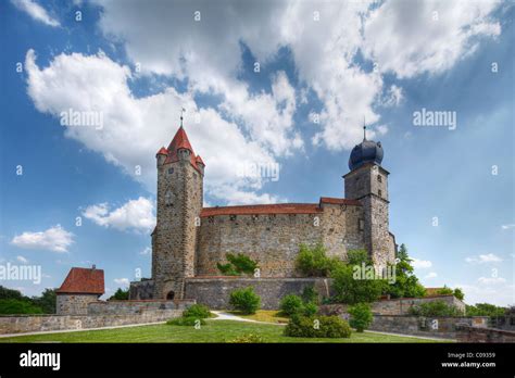 Veste Coburg Castle, view from the Bear's Bastion, Upper Franconia ...