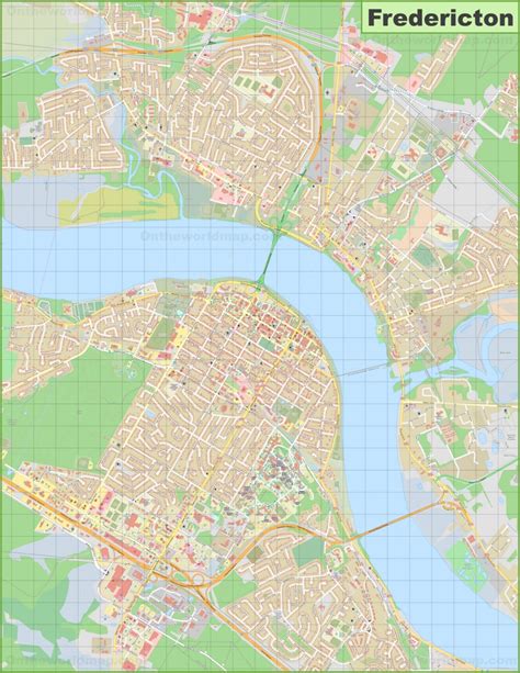 Large detailed map of Fredericton