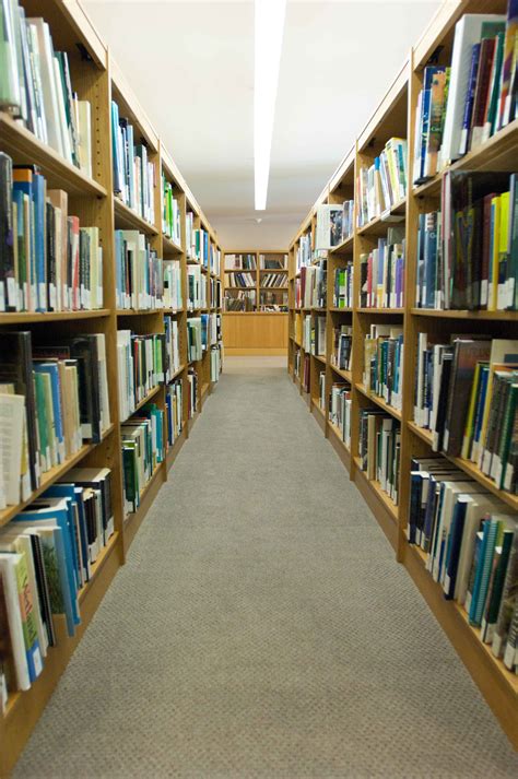 Free photograph; bookshelves, library