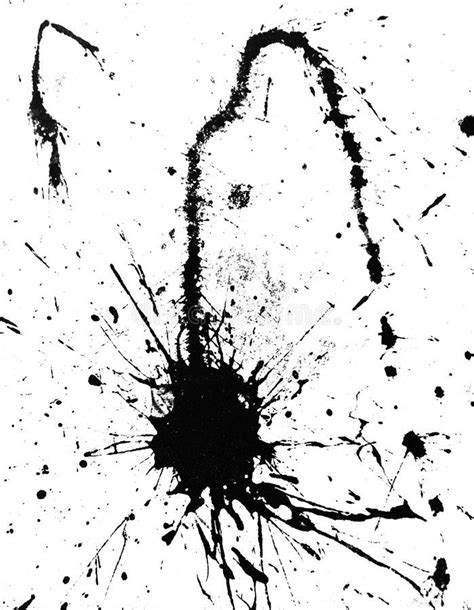 Black paint splash background. Black paint splattered on white ...