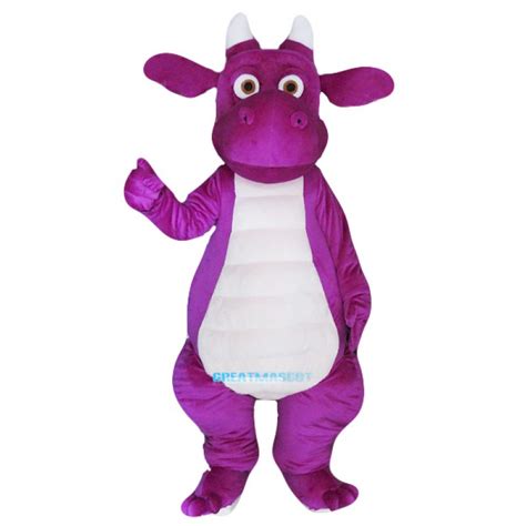 Purple Adult Dragon Mascot Costume