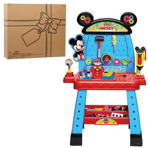 Buy Disney Junior Mickey Mouse Funhouse Workbench, 43-piece Kids ...