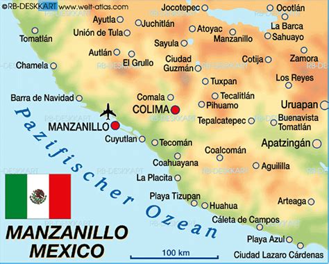 Map of Manzanillo (Region in Mexico) | Welt-Atlas.de