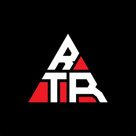 RTR triangle letter logo design with triangle shape. RTR triangle logo ...