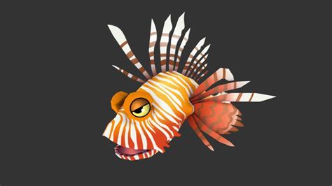 Cartoon Lion Fish - 3D model by pixeloaks [05b6ffb] - Sketchfab