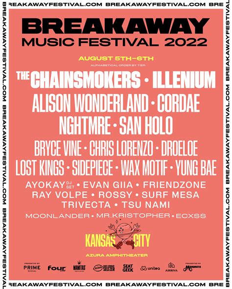 Breakaway Music Festival 2022 Lineup - Living The Fest Life