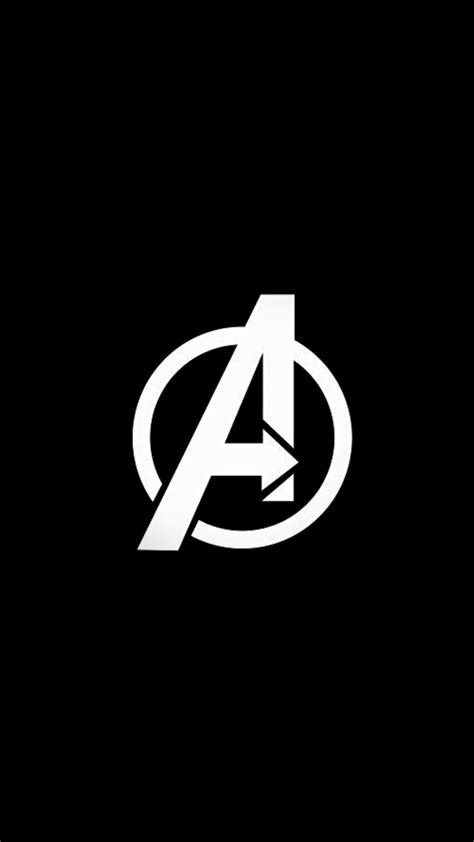 Avengers - Black Background Minimalist Wallpaper | Avengers logo ...