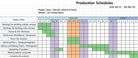 How To Make A Production Schedule In Excel ~ Excel Templates