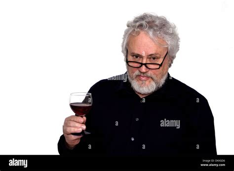 A senior is doing wine tasting Stock Photo - Alamy