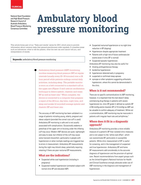 (PDF) Ambulatory blood pressure monitoring