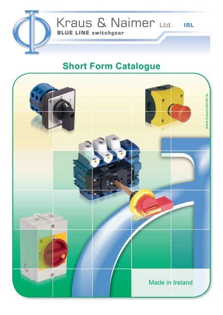 short Form Catalogue - Kraus & Naimer