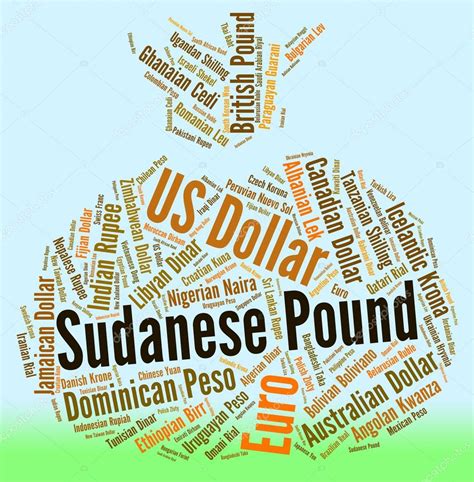 Sudanese Pound Means Worldwide Trading And Coinage — Stock Photo ...