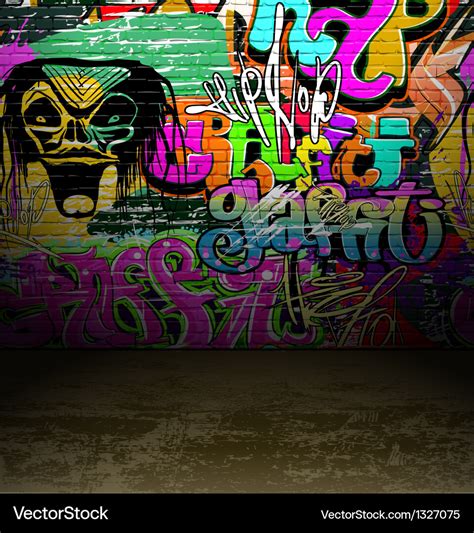 Graffiti wall art background Royalty Free Vector Image