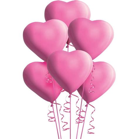 Pink Heart Balloons 6ct | Party City