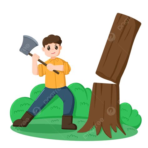 Treecutting Clipart