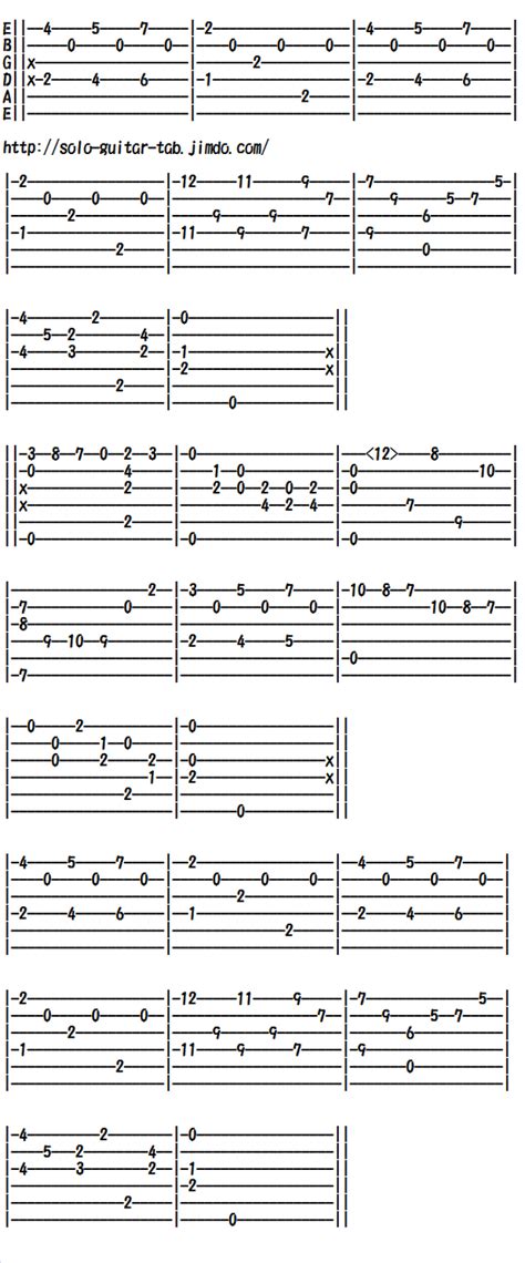 Classical Guitar Tabs (Arrangements/Traditional) - Classical ...