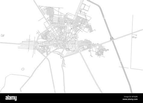 Fresnillo, Zacatecas, Mexico, bright outlined vector map with bigger ...