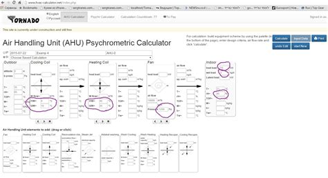 Psychrometric chart Calculator