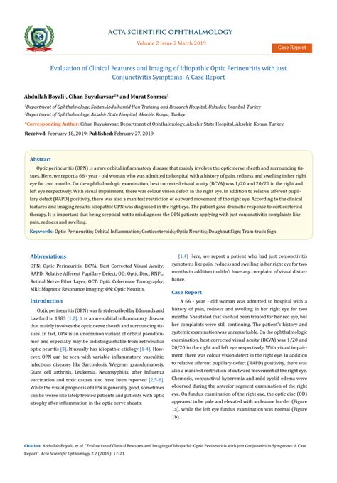 (PDF) Acta Scientific Ophthalmology Evaluation of Clinical Features and ...