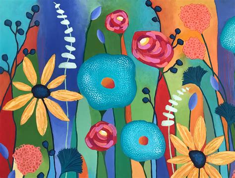 Springtime Joy - Original Acrylic Painting - 102cm x 72cm - Lisa ...