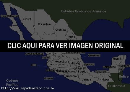 Mapa de México y sus fronteras - Mapa de México