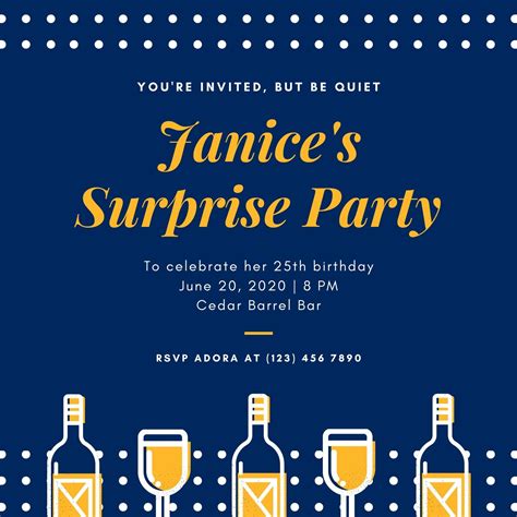 Free custom printable surprise party invitation templates | Canva