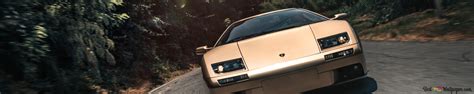 Gold Diablo Lamborghini 4K wallpaper download